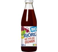 BJORG Jus de Grenade Bio - Pur Jus 100% Fruit - Bouteille en Verre 50 cL - Sans Sucres Ajoutés - Format Pratique et Écologique - Lot de 3