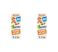 Bjorg Lait d'Amande Intense Bio - 100% végétal - Pauvre en acides gras saturés - 1 L (Lot de 2)