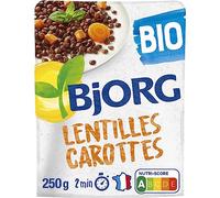 BJORG - Lentilles Carottes Bio Savoureuses, Mélange Gourmand 250g
