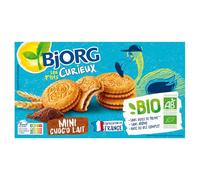 BJORG - Les P'tits Curieux - Biscuits Mini Choc'o Lait - Biscuits Bio - Sans Huile De Palme - Fabriqué En France - 168 g