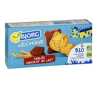 BJORG - Les PTits Curieux Sablés Chocolat Au Lait - Goûter bio et gourmand de 192g - Lot De 4