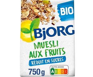 BJORG - Muesli Auxfruits Bio 750G - Lot De 3