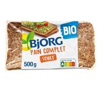 BJORG - Pain Bio de Seigle Savoureux, Texture Dense et Authentique pour vos Tartines (500g) - Le Lot De 4