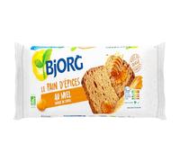 BJORG - Pain d'Epices Miel Bio - à La Farine de Seigle Complète - Source de Fibres - 300 g