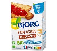 BJORG - Pain grillé bio au blé complet, croustillant et naturel pour vos petits déjeuners (250g) - Le Lot De 4