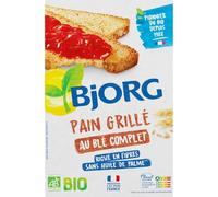 BJORG - Pain Grillé Bio Blé Complet Riche en Fibres - La boite de 250g - Le Lot De 5
