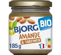 BJORG - Pâte à Tartiner Gourmande aux Amandes Bio, Texture Onctueuse et Naturelle (Pot 185g) - Le Lot De 3