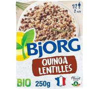 BJORG - Plat Cuisiné Bio Quinoa & Lentilles, Saveur Authentique et Texture Fondante (250g) - Le Lot De 4