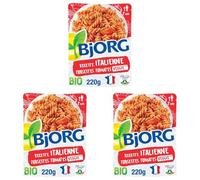 BJORG - Plat Cuisiné Torsettes Tomates à l'Italienne - Plat Préparé Bio - Doypack Micro-ondable 220 g