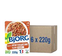 BJORG - Plat Cuisiné Veggie -Tajine - Recette Méditérannéenne - Bio - 220 g | Plat préparé Végétarien - 100% Végétal - Prêt en 2 min - Source de Protéines - Doypack Micro-ondable