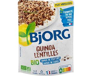 BJORG - Quinoa Lentilles Bio 250g - Mélange équilibré de protéines et de fibres pour une alimentation saine et naturelle - Idéal pour les régimes végétariens et v - Lot De 4 - Vendu Par Lot