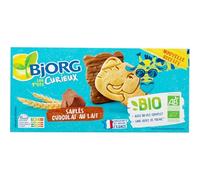 BJORG - Sablés Gourmands Chocolat au Lait Bio, Les P'Tits Curieux, Pot/Boîte 192g - Lot de 4