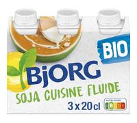 BJORG Soja Cuisine Fluide Bio - Lot de 3 Cartons de 20 lternative Végétale pour Cuisson Sucrée et Salée - Lot de 3