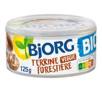 BJORG Terrine Végétale Forestière Bio 125 g - Champignons Shiitaké, Source de Fibres, Sans Huile de Palme - Lot de 3