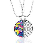 BJPERFMS Collier, Bijoux Mercredi, 2 Pièces Cartoon Wednesday, Meilleur Ami Colliers, Pendentif Mercredi, Cadeau pour Fille et Garçon