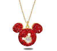 BJPERFMS Collier Minnie, Minnie Pendentif, Bijoux Minnie, Minnie Collier Enfant Fille, Mouse Collier Fille, Mickey Necklace, Collier Anime pour Enfants, Minnie Mickey Accessoire, Cadeau pour Fille