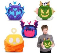BJPERFMS Peluche Blox Fruit, 4 Pièces Blox Fruits Peluche, Jouet en Peluche Bloxs Fruits, Peluche de Fruits Carrés, Boîte Mystère Jouet sans Code, for Enfants Anniversaire Chambre de Noël