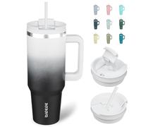 BJPKPK 1.2L Acier Inoxydable Tasse Isotherme avec Poignée et Paille Couvercle,Voyage Café Tasses Isotherme, Jour et Nuit