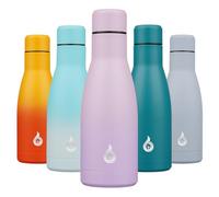 BJPKPK Acier Inoxydable Bouteille 0.35L Isotherme avec Poignée et Paille Couvercle Petit Anti-fuite avec Poignée Portable-Sans BPA-étanche Gourde Isotherme,Violet Rêveur