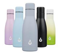 BJPKPK Acier Inoxydable Bouteille 350 ml Isotherme avec Poignée et Paille Couvercle-Sans BPA-Anti-fuite avec Poignée Portable-étanche Gourde Isotherme, Gris Brume