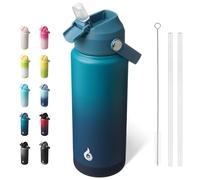 BJPKPK Bouteille Isotherme 720 ml - Acier Inoxydable avec Paille, Buse Souple & Poignée - Gaine Antidérapante - Chaud/Froid - Anti-Fuite, Sans BPA - Sport/Voyage - Vaste