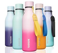 BJPKPK Bouteilles d'eau isothermes en acier inoxydable avec sangle, sans BPA, anti-fuite, bouteille d'eau réutilisable pour l'école, le sport et les voyages, 532 ml (Sakura)
