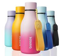 BJPKPK Bouteilles d'eau isothermes en acier inoxydable avec sangle, sans BPA, anti-fuite, bouteille d'eau réutilisable pour le sport et les voyages, 355 ml, Sakura