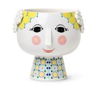 Bjørn Wiinblad Pot de Fleurs avec Base Ø 15,5 cm EVA Détails ludiques pour Fleurs Jaune