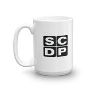 bjsuhd Mad Men Sterling Cooper Draper Pryce Tasse à café en céramique avec poignée en forme de C confortable à tenir en main Finition émaillée impeccable 440 ml