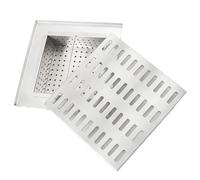 BJSXHZYGT Grille Caniveau Carrée Encastrée, Grille Evacuation Eau Exterieur en Acier Inoxydable 304, Grille Caniveau Exterieur avec Filtre et Cadre pour Trottoir et Cour(30x40x5cm/12x16x2in)