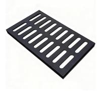 BJSXHZYGT Grille Caniveau Encastrée en Fonte Ductile pour L'extérieur, Vidange Couvercle de Regard avec Nervures de Renfort, Plaque Egout pour Allée, Cour et Trottoir(38 * 50 * 3cm/15 * 20 * 1in)