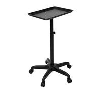 BJTDLLX Chariot de salon de coiffure - Chariot en métal - Avec roue - Hauteur réglable - Pour salon de coiffure, salon de beauté, spa - Noir