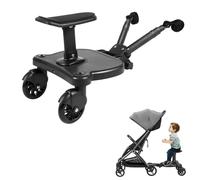 BJTDLLX Planche Poussette Universelle, Buggy Board avec siège Marche Pied Poussette, Marchepied pour poussette pour 3 à 7 ans, charge maximale : 25 kg
