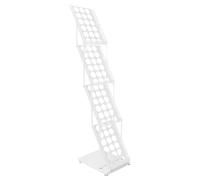 BJTDLLX Présentoir à prospectus à 4 étages - Pliable - Format A4 - Pour magazines et catalogues - Pour expositions - Bureau - Étagère inclinable - 36 x 27 x 132 cm - Blanc