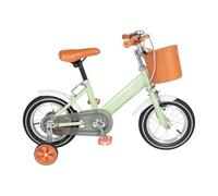 BJTDLLX Vélo pour enfant de 12" avec panier avant et roues stabilisatrices, vélo pour fille et garçon de 2 à 4 ans, 3 roues, vélo d'exercice d'extérieur, hauteur réglable de 60 à 70 cm
