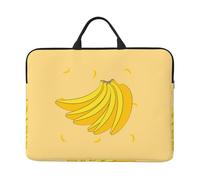 Bjyccar Cartoon Banana Sac pour ordinateur portable 14" avec doublure antichoc et design portable, adapté pour un usage professionnel et quotidien.