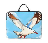 Bjyccar Flying Seagulls Sac pour ordinateur portable 14" avec doublure antichoc et design portable, adapté pour un usage professionnel et quotidien.