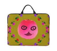 Bjyccar Funny Face Peach Sac pour ordinateur portable 14" avec doublure antichoc et design portable, adapté pour un usage professionnel et quotidien.