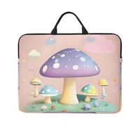 Bjyccar Sac pour ordinateur portable 14" motif champignon de dessin animé avec doublure antichoc et design portable, adapté pour un usage professionnel et quotidien.