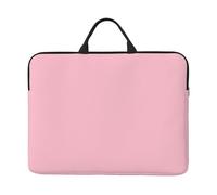 Bjyccar Sac pour ordinateur portable 14" rose uni avec doublure antichoc et design portable, adapté pour un usage professionnel et quotidien.