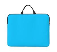 Bjyccar Sac pour ordinateur portable de 14" de couleur unie bleu clair avec doublure antichoc et design portable, adapté pour un usage professionnel et quotidien.