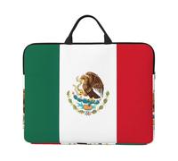 Bjyccar Sac pour ordinateur portable drapeau du Mexique 14" avec doublure antichoc et design portable, adapté pour un usage professionnel et quotidien.