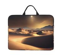 Bjyccar Sahara Desert Sac pour ordinateur portable 14" avec doublure antichoc et design portable, adapté pour un usage professionnel et quotidien.