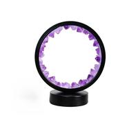 BJYX Veilleuse en Cristaux d'améthyste, Amethyste Nuit lumière Lampe, Lampe Chambre de Chevet pour Méditation Sorcellerie, Yoga, Cadeaux