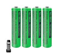 BK-40AAABU Lot de 4 Piles 1,2V AAA Rechargeables Ni-MH 400mAh pour téléphones sans Fil Panosonic Gigaset DECT Téléphone Numérique sans Fil