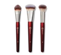 BK Beauty Core Teint Trio Lot de 3 pinceaux de maquillage - Pinceaux de fond de teint, anti-cernes et mélangeurs pour liquide, crème et poudre - Végétalien, sans cruauté envers les animaux, ultra doux