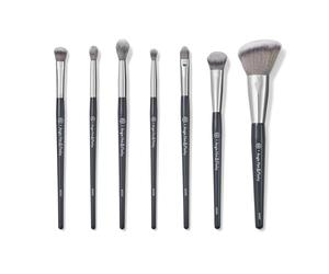 BK BEAUTY Lot de 7 pinceaux de maquillage Angie Hot & Flashy pour fond de teint liquide ou crème, correcteur sous les yeux, pinceau de maquillage bronzant, blush et surligneur
