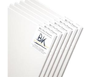BK BILDERRAHMEN KOLMER 6X B.K. Plus Toiles sur châssis 30x60 cm | 100% Coton, apprêt Multiple | Support de Peinture Premium, châssis entoilés prêts à Peindre