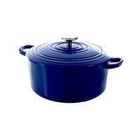 BK Cookware Cocotte en Fonte Émaillée avec Couvercle, adapté à tous les types de cuisinières, induction et four, 24cm / 4.2L, Bleu Royal
