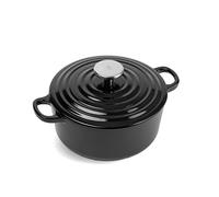 BK Cookware Fonte Émaillée Allemande, 24 cm/4,2 litres Cocotte avec Couvercle, Compatible avec l'induction, Va au Lave-Vaisselle, Va au four jusqu'à 220°C, Noir